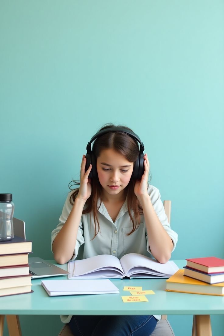 A student preparing for IELTS